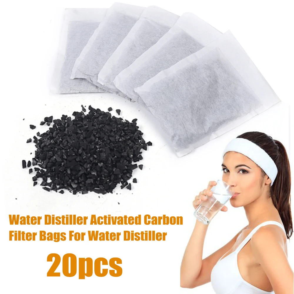 LOYALHEARTDY Pack of 20 Water Filter Replacement Activated Carbon Filters for Water Distillers