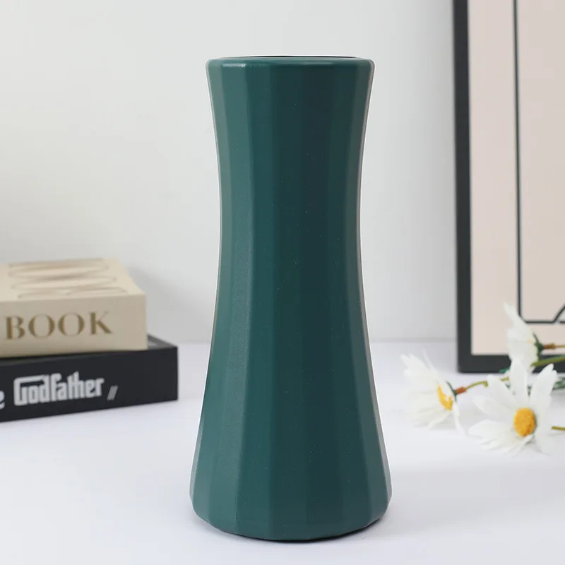 Nordic Style Plastic Vase  Home Desktop Decoration Modern Simple Creative Anti Fall Floral Arrangement Hydroponic Dry Flower