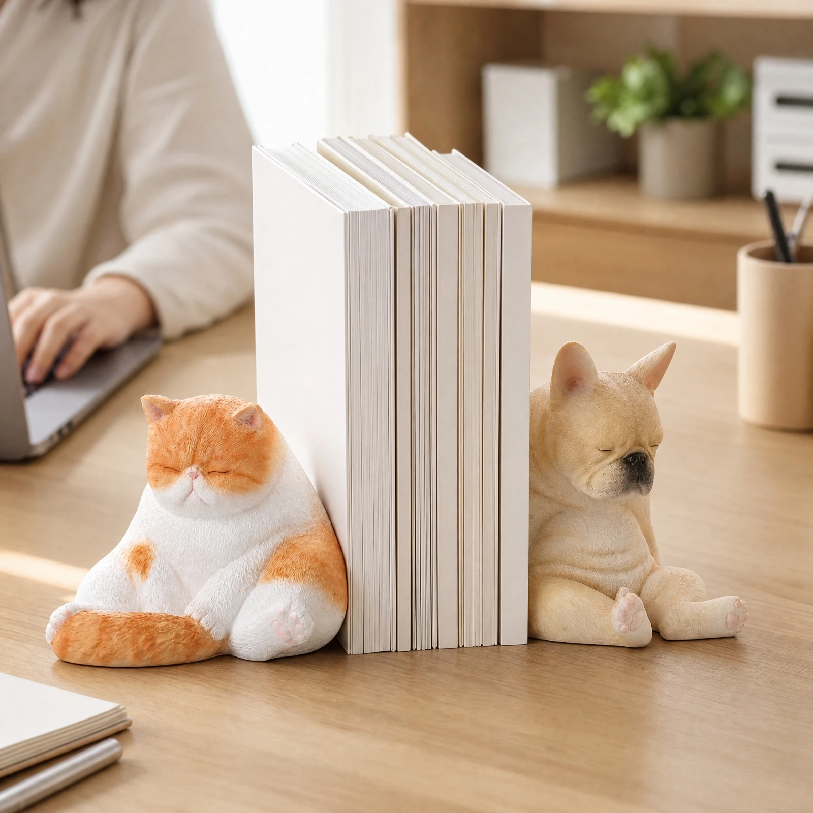 fermalibri-a-forma-di-animale-con-figure-di-gatto-e-cane-set-decorativo-di-fermalibri-a-forma-di-gatto-e-cane-ornamento-scolpito-a-forma-di-animale-unico-per-studenti