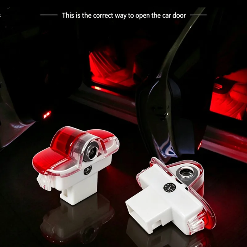 For VW Caddy Polo Bora GOLF 3 4 MK3 MK4 Beetle Jetta Touran GTI LED Car Door Warning Logo Ghost Shadow Welcome Light Accessories