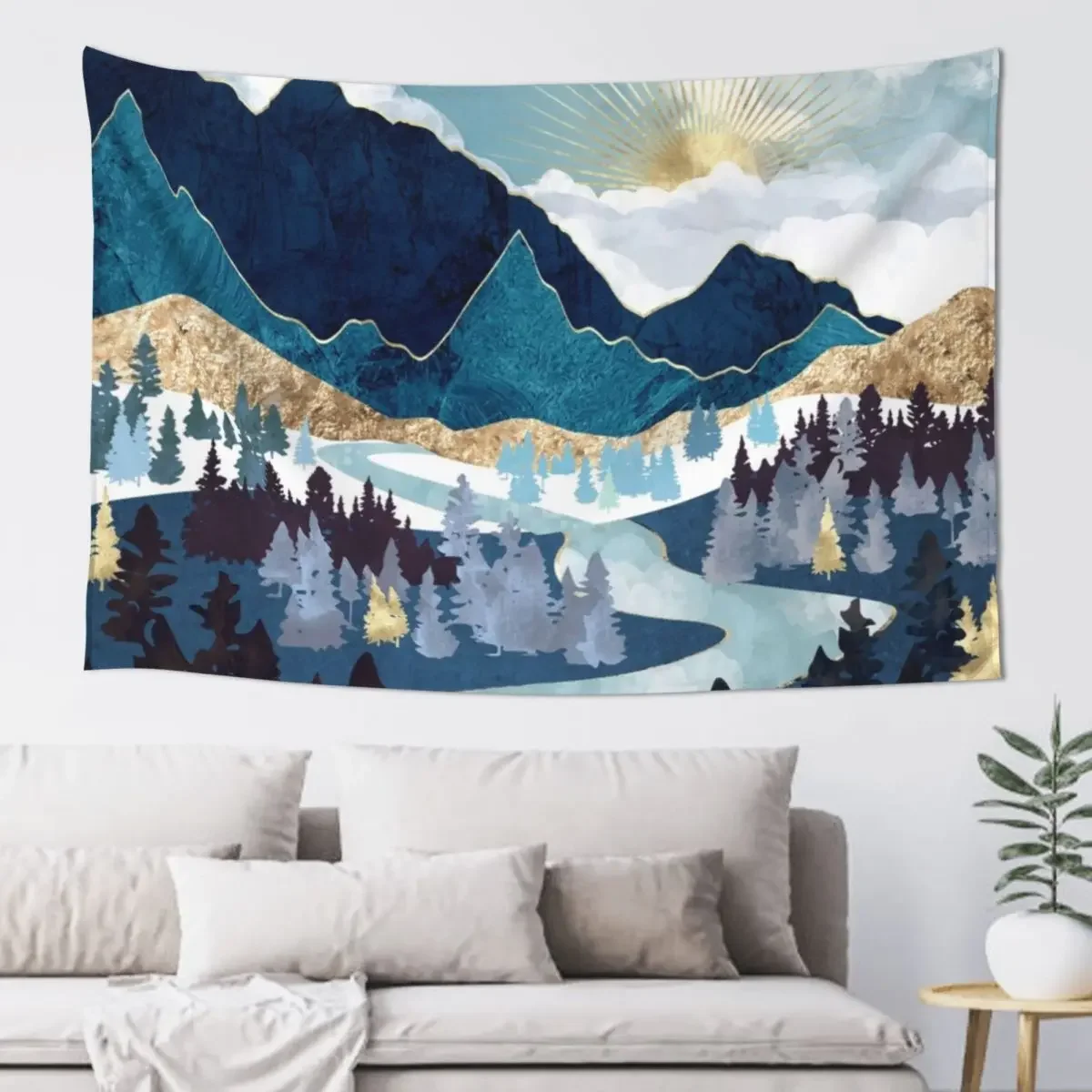 Great Wave Aesthetic Tapestry On The Wall Wall Decoration Decoration For Bedroom Tapestry