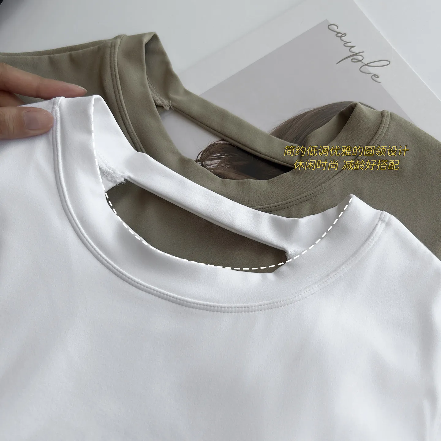 Yoga-Fitness-Weste mit niedriger Intensität, rückenfreies, kurzes Sport-T-Shirt, sexy, figurbetontes Top mit festen Cups, kurze Ärmel, T-Shirts für Damen – Detail 7
