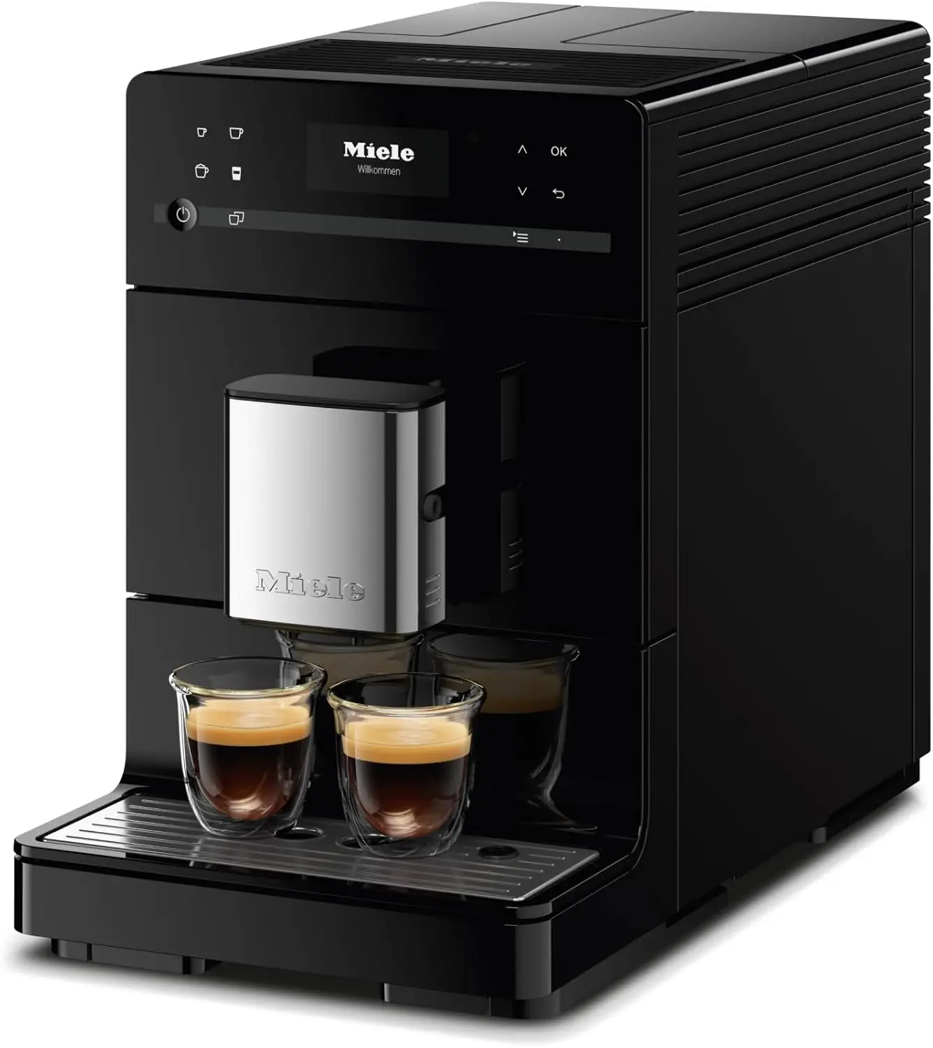 Máquina de café automática com um toque para dois, feijão para xícara, moedor de cone, cafeteira, limpeza automática