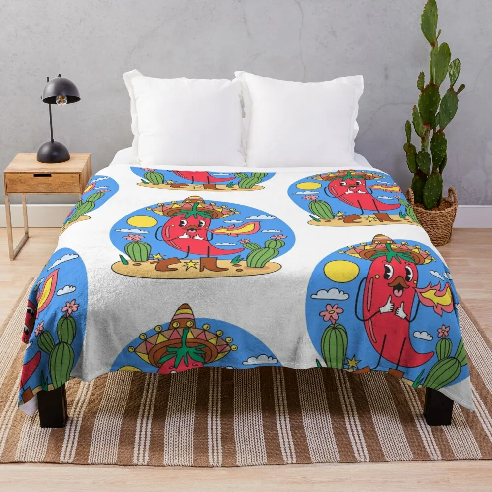 Funny Cinco De Mayo for Mens Womens Kids Mexican Fiesta Cactus Throw Blanket Luxury Giant Sofa For Baby Luxury St Blankets