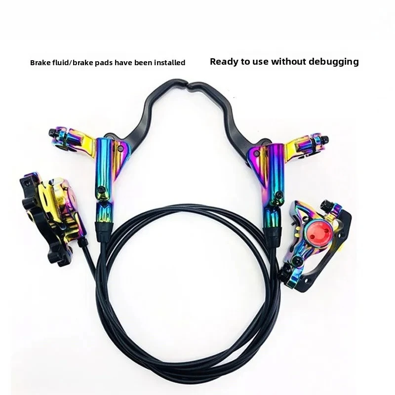 Rainbow Bicycle Hydraulic Disc Brake MTB Bicycle Oil pressure Disc Brake Colorful Kits Mountain Bike Caliper Clamp