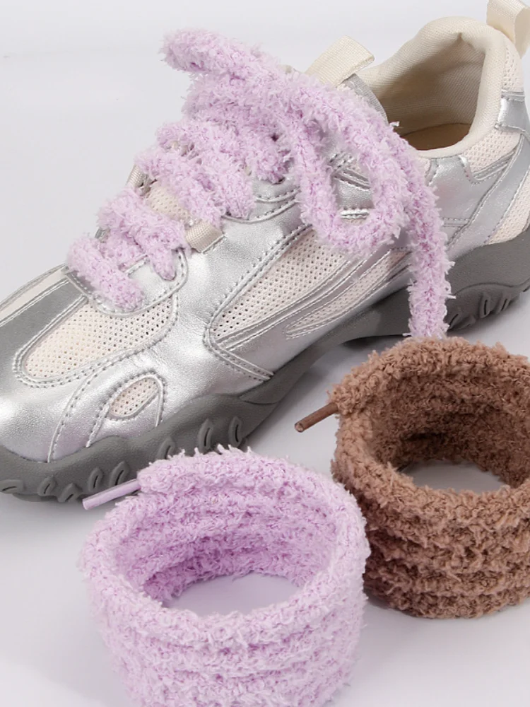 Lacets moelleux à la mode AJ1 AF1, baskets décontractées, lacets ronds en corde pour chaussures 100/120/140/160CM, accessoires de chaussures