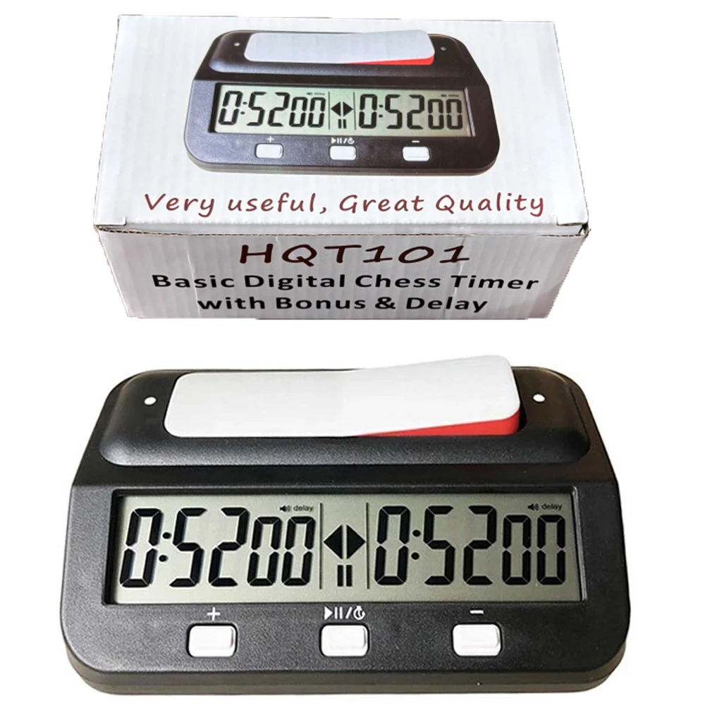 HQT101 Digital Chess Timer Count Down Up Chess Clock Professional Memory Function Chess Timer for Game Competitions