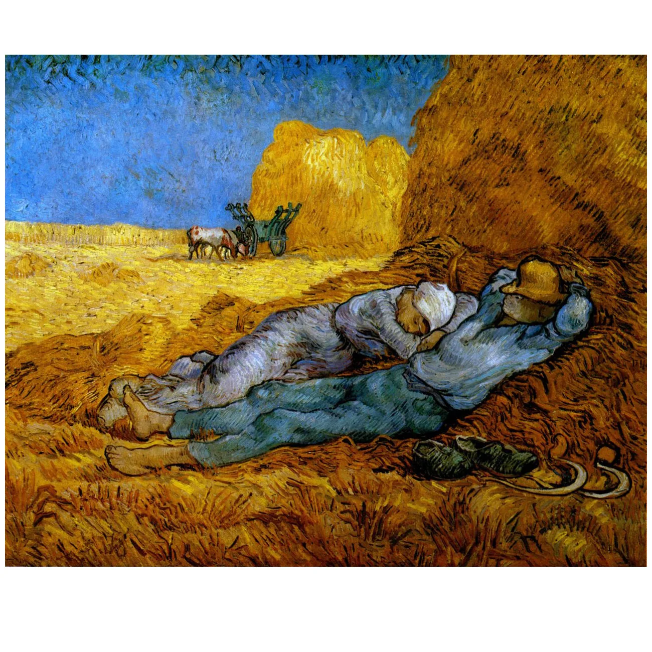 Van Gogh Famous Painting reproduction of Noon, rest from work (after Millet) Hand painted Impressionist Modern Artwork