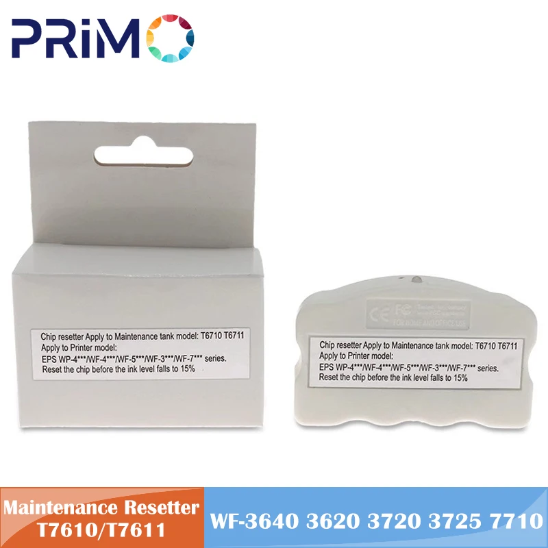 

T6710 T6711 Контейнер для сброса чипа резервуара для Epson WF-3520 3530 3540 3620 3640 3720 3725 7710 7720 7510 7520 7610 7620 711