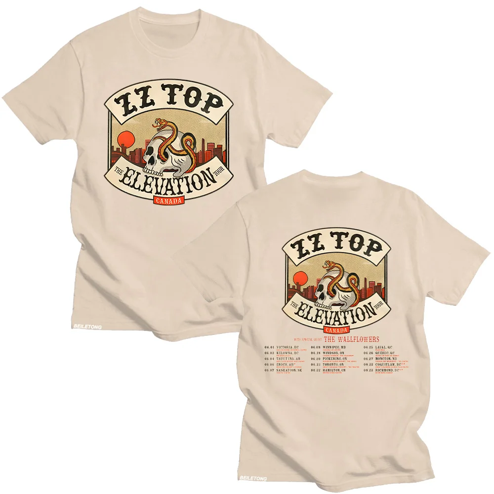 

ZZ Top The Elevation Topur 2025 футболки мужские унисекс рок-модная футболка высокого качества хлопок новый дизайн футболки одежда повседневный топ