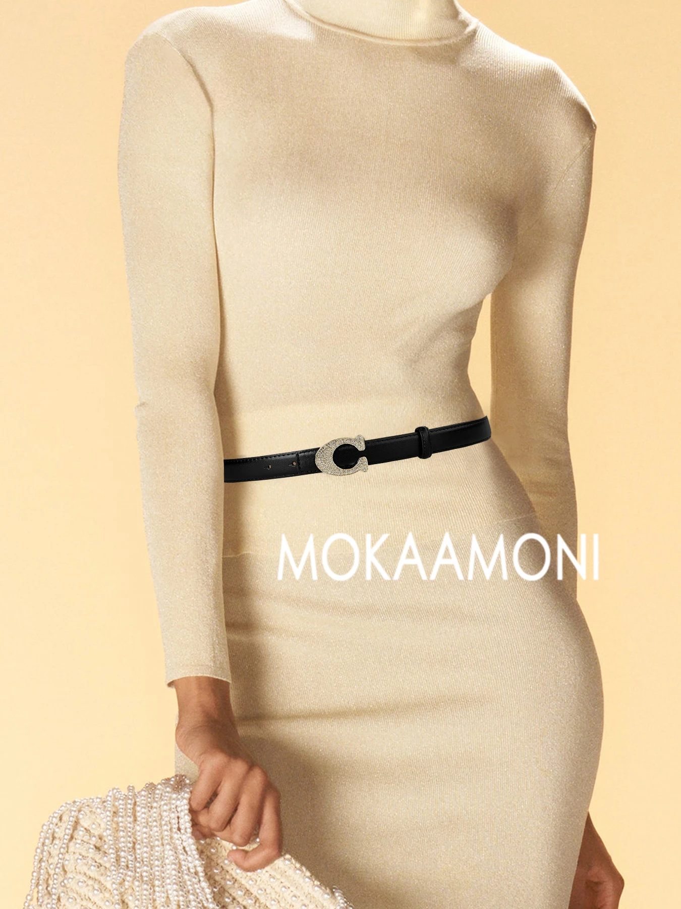 حزام نسائي عصري مرصع بأحجار الراين الكريستالية خفيف فاخر وبسيط وتصميم إكسسوار أنيق لبنطلون جينز هدية #4