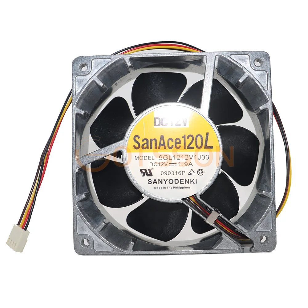 

9GL1212V1J03 FOR 12038 12V 1.9A 120*120*38MM 120MM Aluminum High Temperature Motorcycle Modified Violent Cooling Fan
