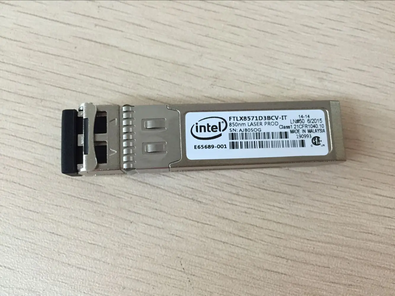 Ricetrasmettitore Intel E10GSFPSR FTLX8571D3BCV-IT E65689-001 SFP + per X520-DA2/SR2