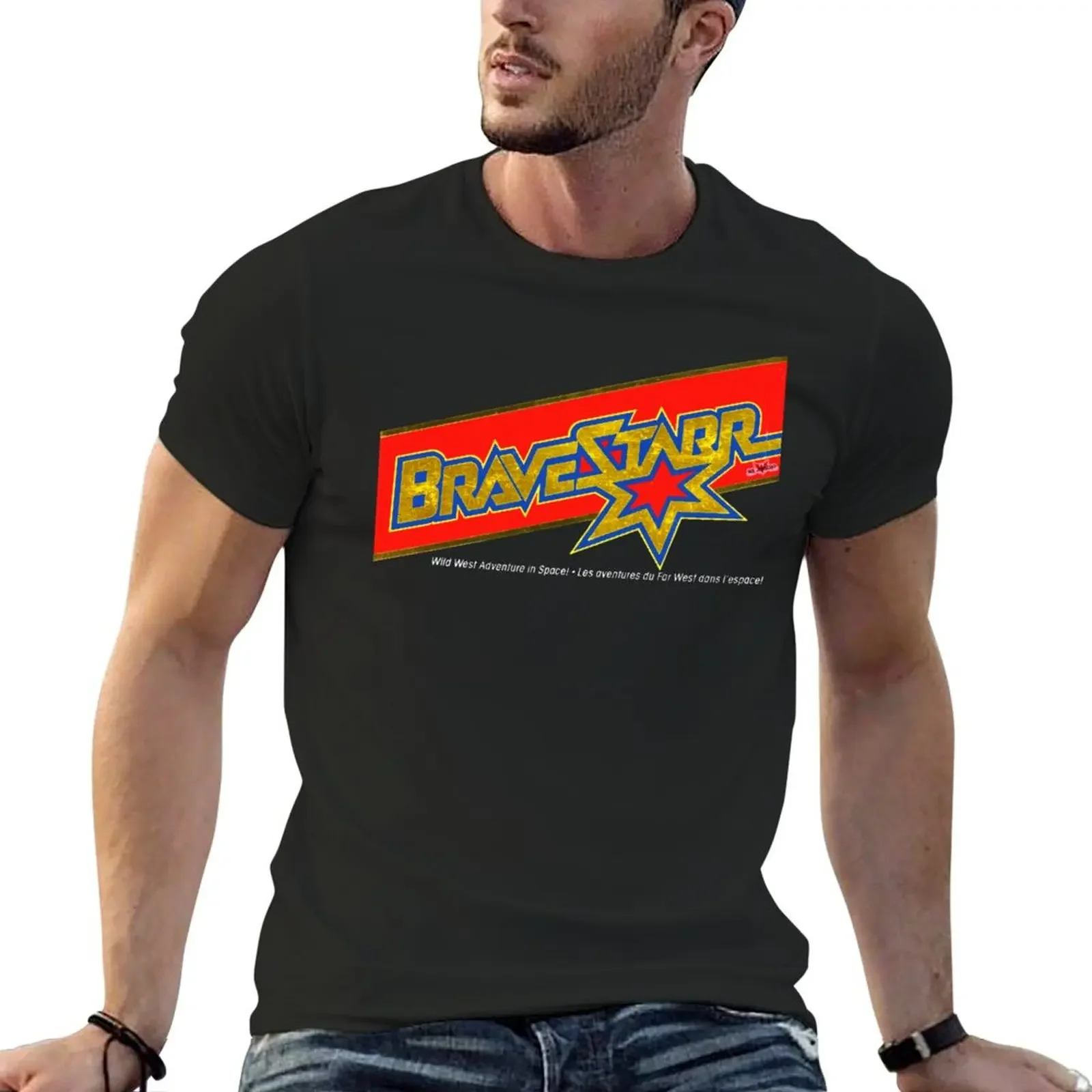 

Bravestarr Retro Cartoon T-Shirt plain summer top blacks Men's clothing