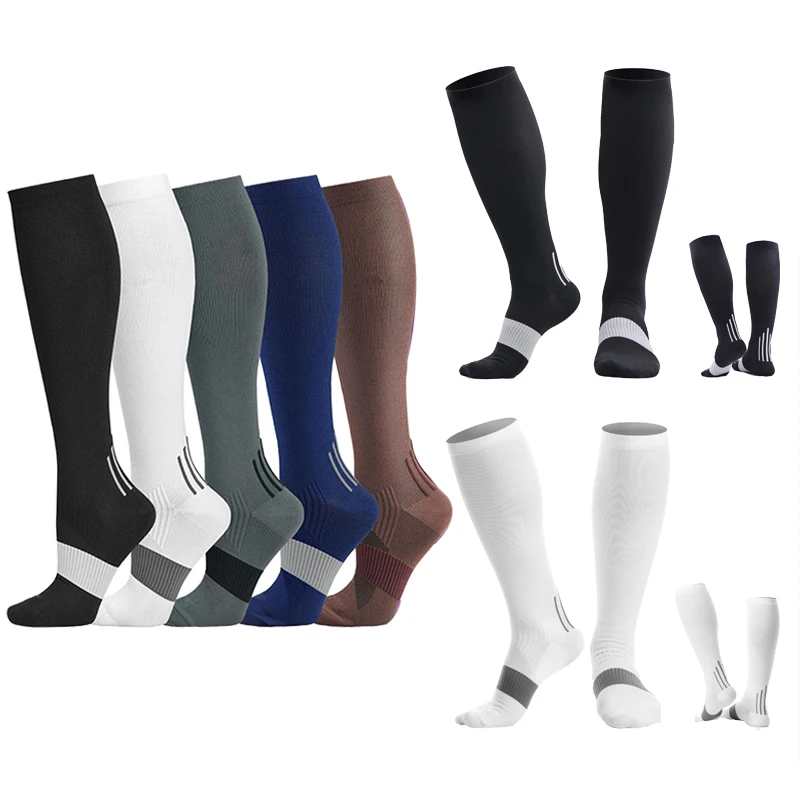Kompressionssocken für Männer und Frauen für Alle Jahreszeiten, Zyklenförmige Stützsocken Geeignet für Sport, Reisen - Atmungsaktive Sportsocken