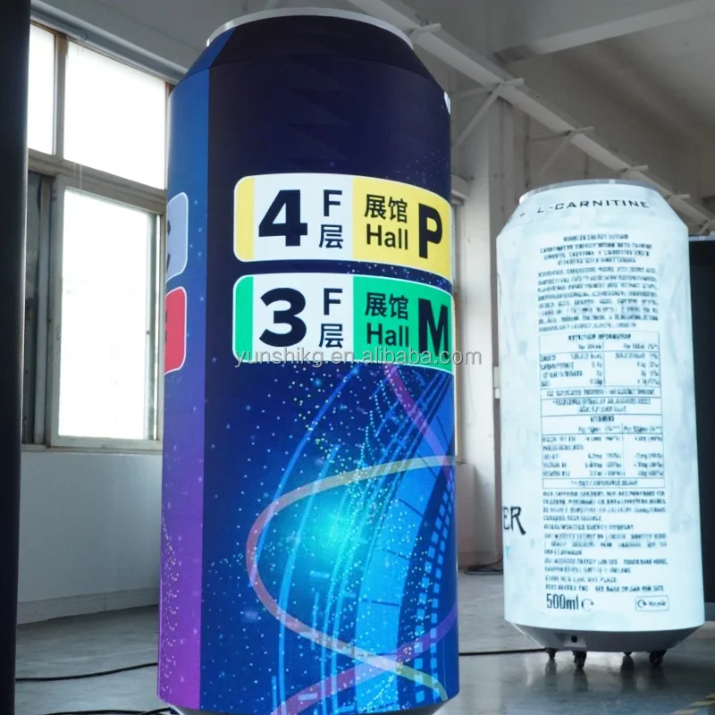 Flexible Led Video Wall Beverage Can Displays Built-in Cold Storage P1.86 Indoor Video Advertising Pepsi P1.86 Beer Can Displays