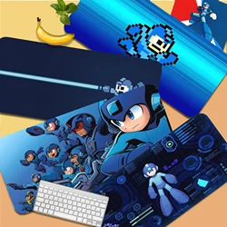 Megaman Anime  Mousepad girl pad Keyboards Mat Rubber Gaming mousepad Desk Mat Size for large Edge Locking Game Keyboard Pad