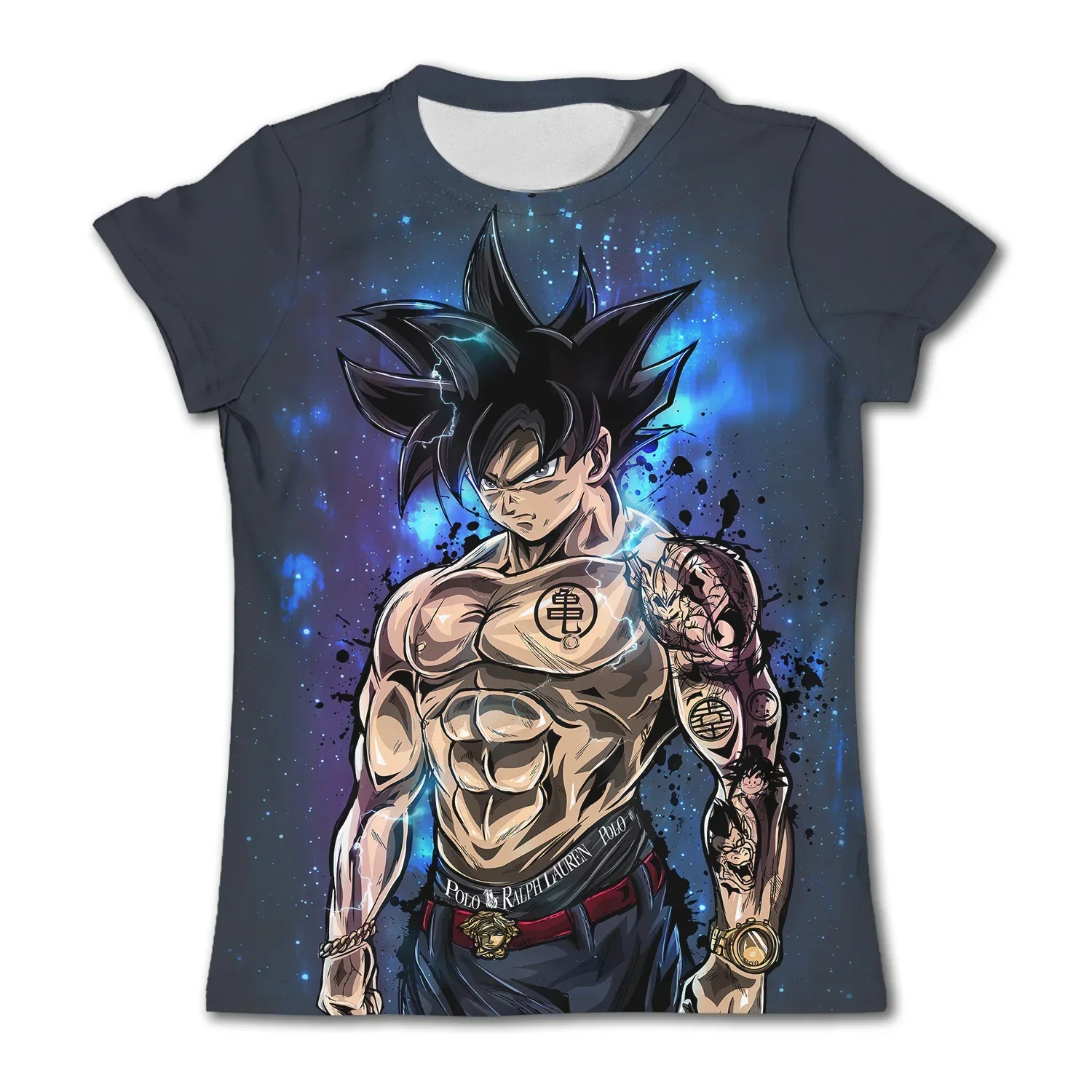 Child Tees Dragon Ball Z T-shirt Anime T-shirts Cartoon Goku T Shirts Boy Clothes Children\'s Tops 2024 Summer Short Sleeve Tees