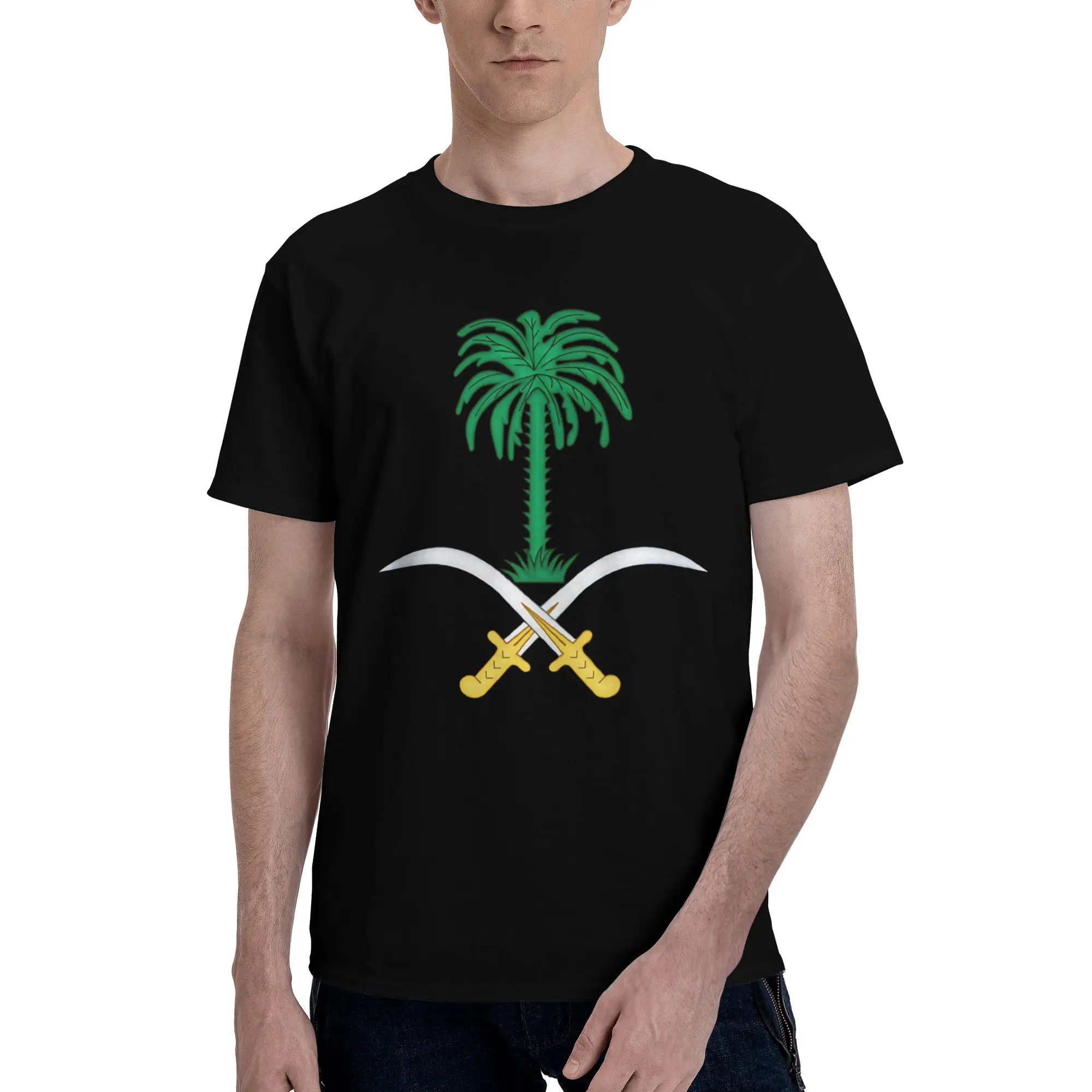 Men Women Kingdom of Saudi Arabia Shirt 100% Cotton Printed Tee Shirts Saudi National Day Clothing Outfits