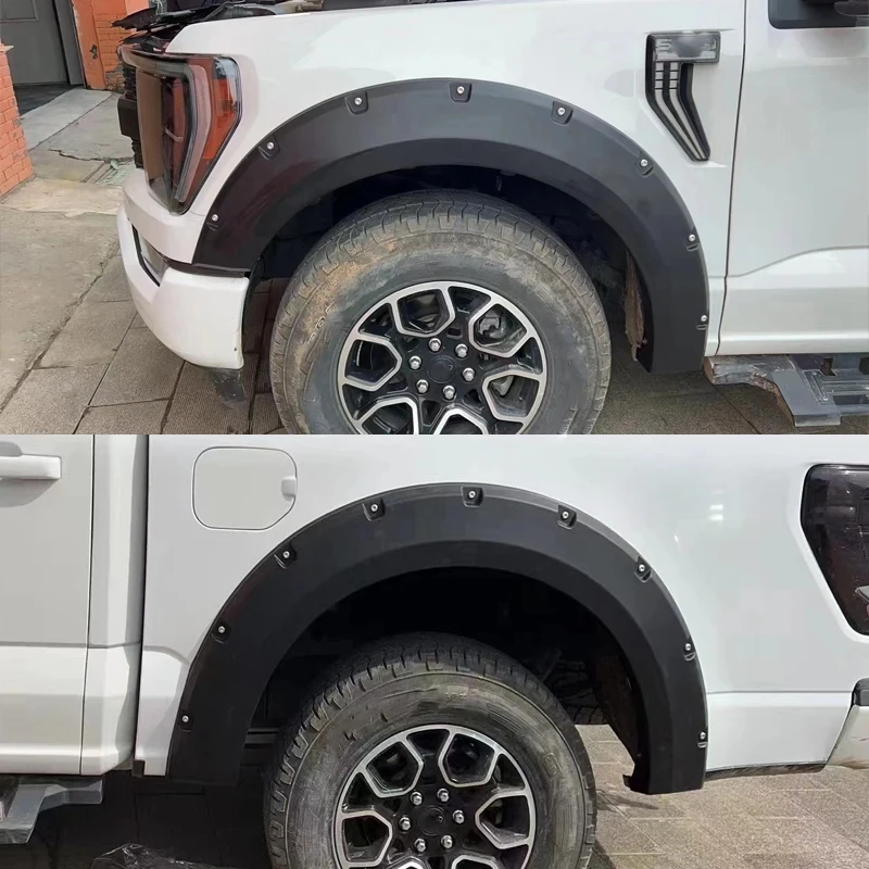 High Quality Wheel‑arch Splash Guards With Fastening Bolts Fit For F150 2018‑2024 Off‑road Pickup Exterior Protective Modificati