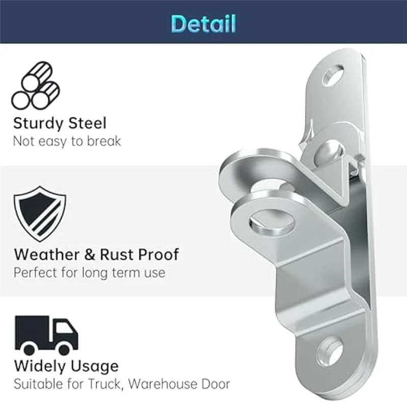 ABRU-2Pcs البضائع مقطورة الباب غلق بمشبك حارس قفل مقبض المغلقة سيارة محول ل المنحدر قفل مقطورة البضائع الباب غلق بمشبك قفل بمزلاج