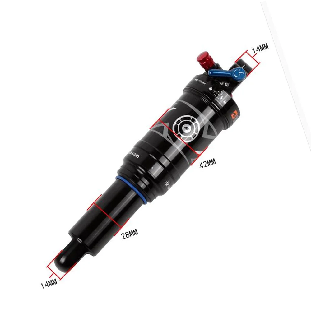 DNM-Mountain Bike Air Rear Shock Absorber, Adjustable Lockout, Manual Downhill Bike, AO-38RC, 165mm, 190mm, 200mm, 210mm