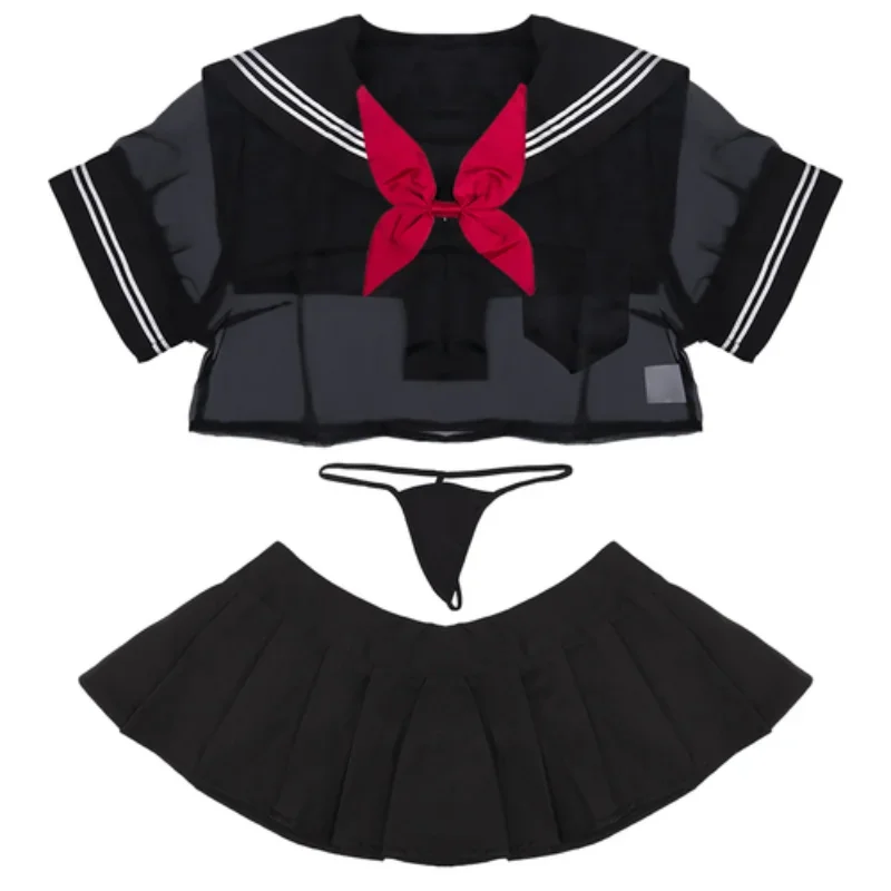 Sexy Schoolgirl Uniform Erotic Maid Uniform Tie Plaid Mini Skirt Exotic Costume Cosplay  Schoolgirl  Underwear Outfit Dancewear