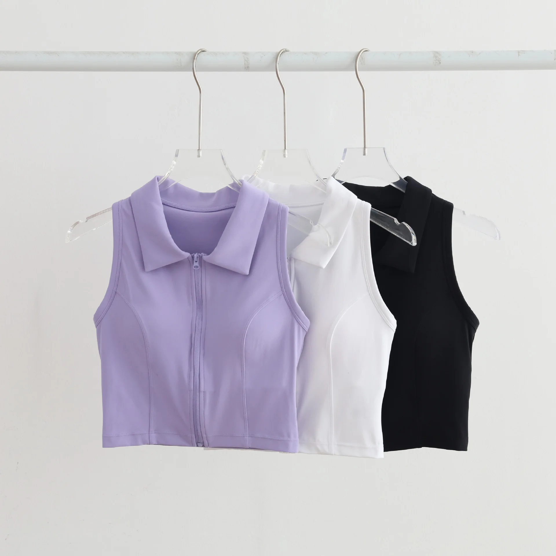 Women's 2026 New Fashion Summer No Cuff Chest Cushion Casual Slim Yoga Tennis Sports Vest