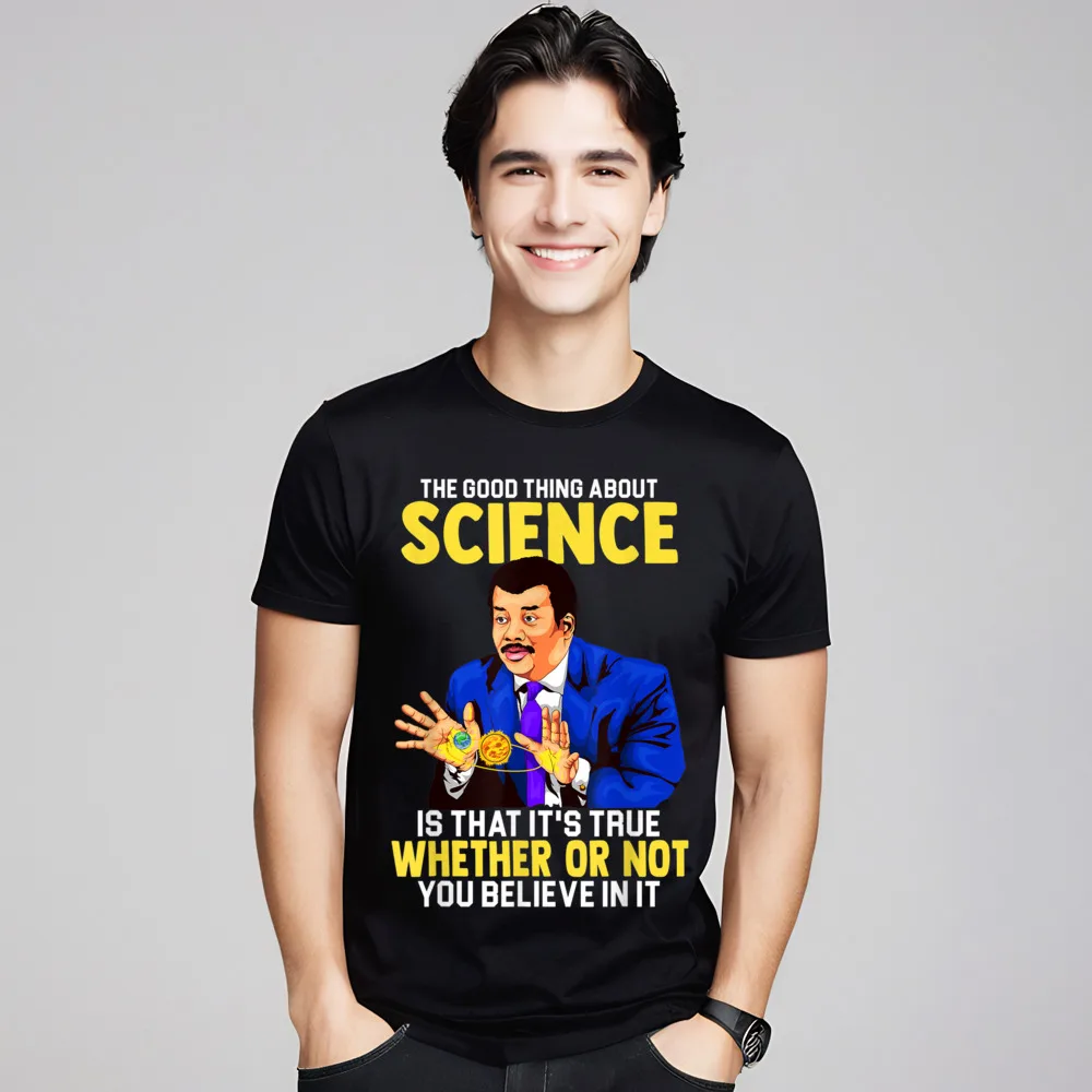 Neil deGrasse Tyson The Good Special Adult T-shirts O Neck Short Sleeve Cotton Tops Tees Geek T Shirts