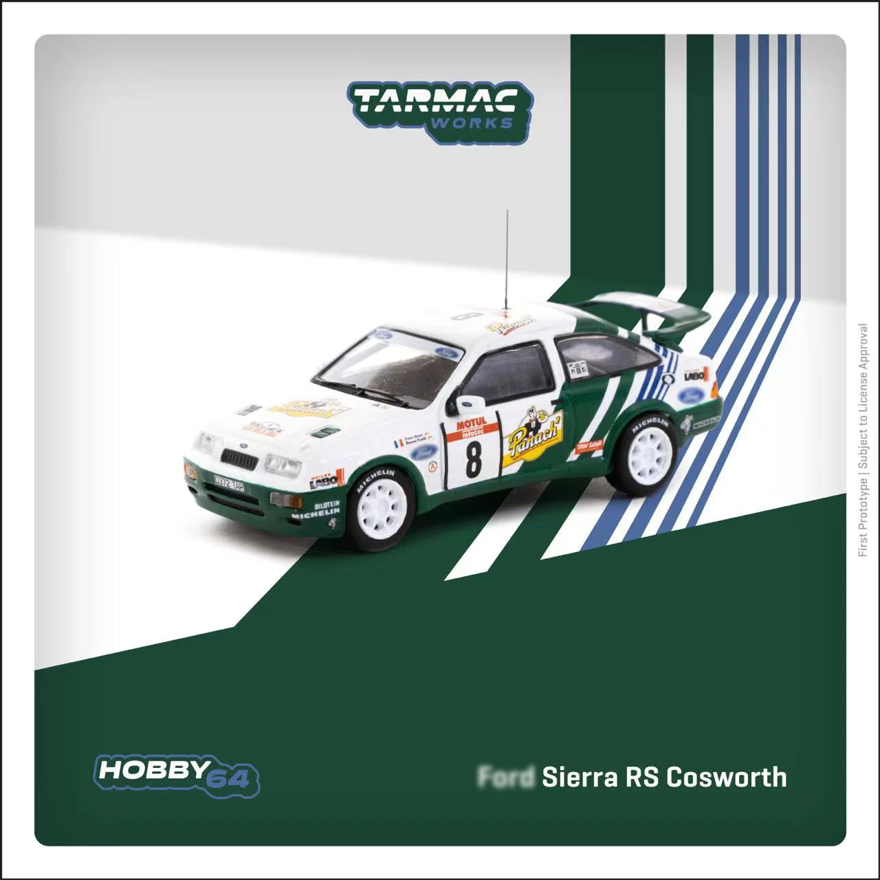 

TW In Stock 1:64 Sierra RS Cosworth Rallye France 1988 Winner Diecas Car Model Carros Tarmac Works