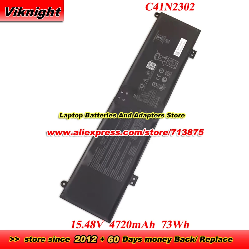 C41N2302 Battery 15.48V 73Wh 0B200-04460000 for ROG Zephyrus G14 GA403UV GA403UI GA403UU FA401UV FA401WV FA401UU