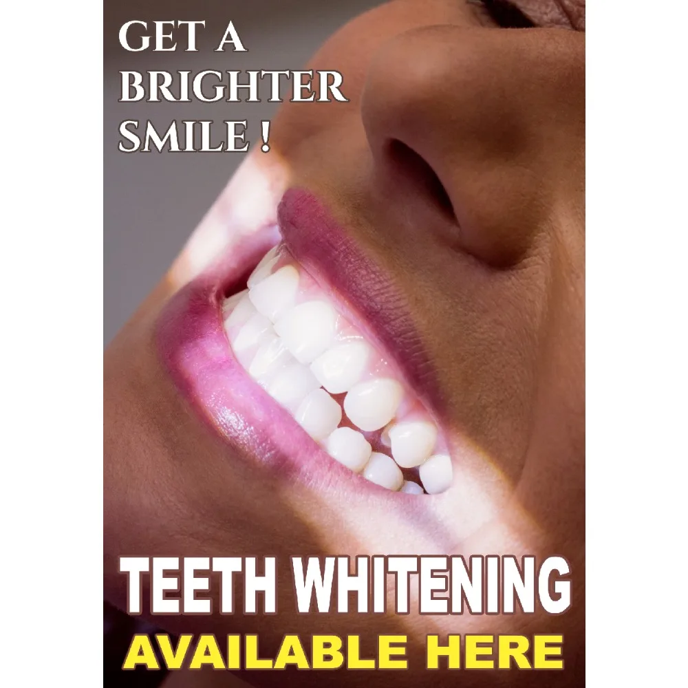 Dentist Salon Teeth Whitening Available Here Beauty Cuadros HD Decorative Posters Wall Art Pictures Canvas Paintings Home Decor