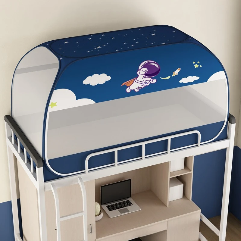 Mosquito Net for Bunk Bed, 90cm Single Bed Tent with Bottom, Pop Up Canopy, Dormitory Essential Anti Mosquito Protection