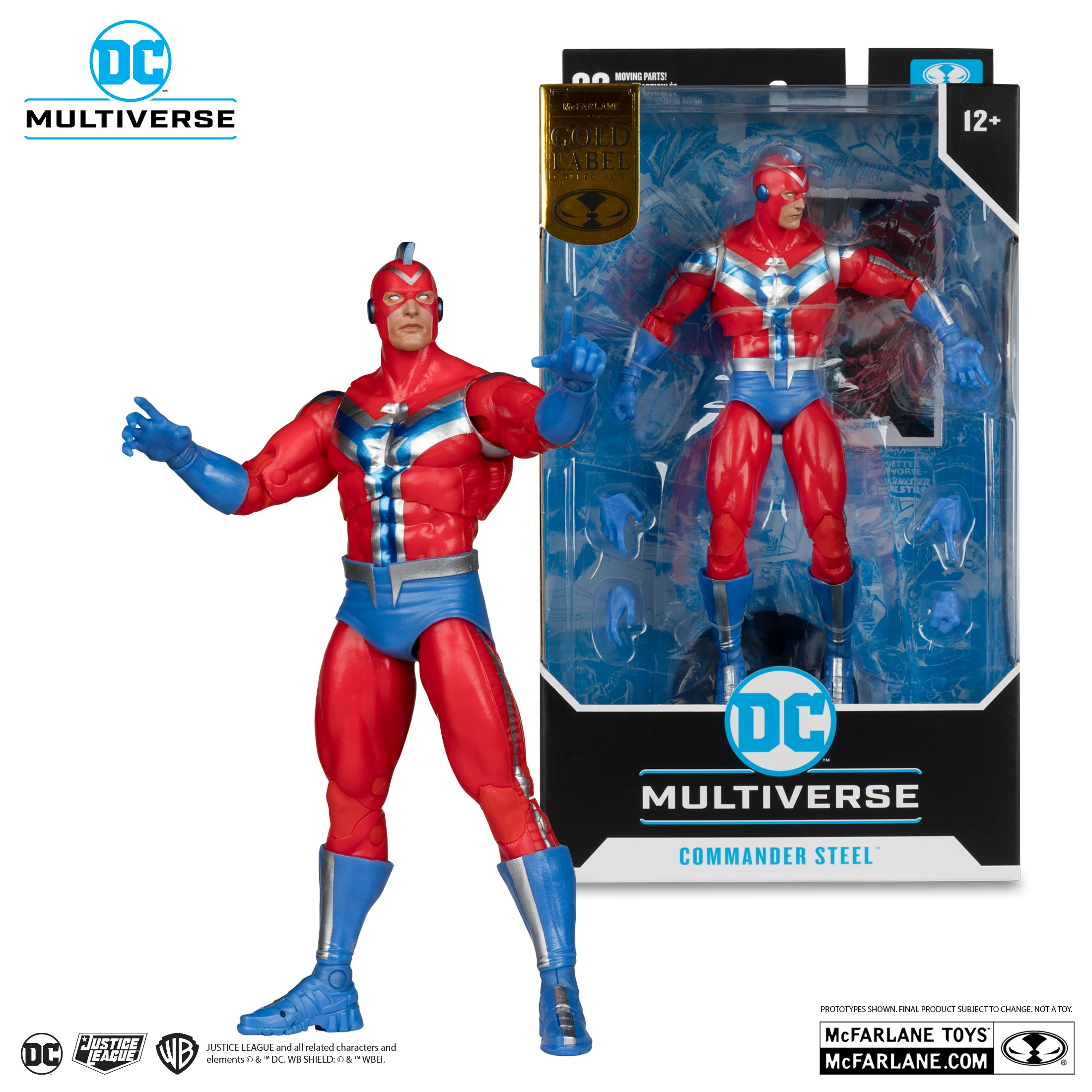 

McFarlane Toys COMMANDER STEEL (JSA) GOLD LABEL Генри Хейвуд DC Multiverse 7-дюймовая коллекция экшн-фигурок