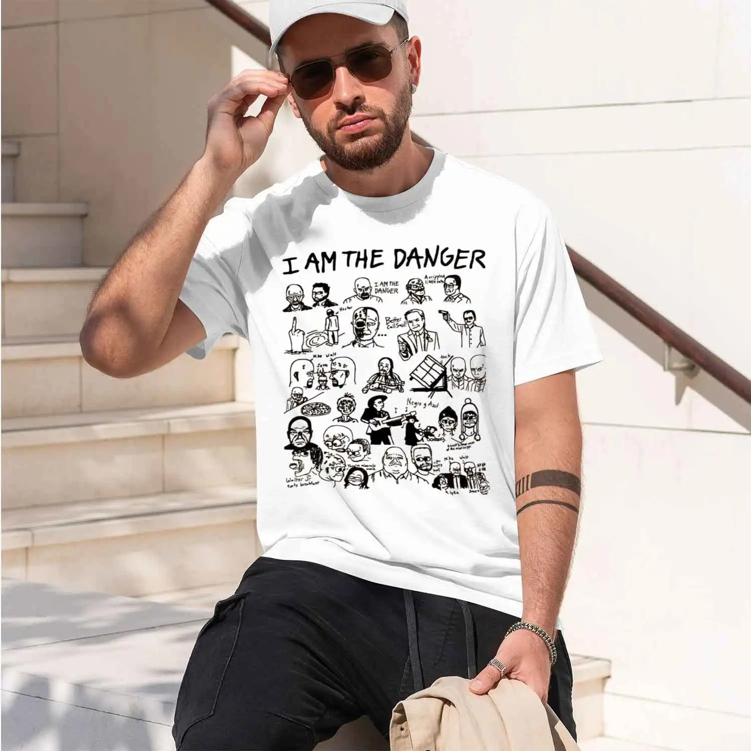 I Am The Danger Vintage T-shirt Harajuku Heisenberg Casual Men T shirt New Tee Tshirt Womens Tops 2026 New Model Men’s Short-sle
