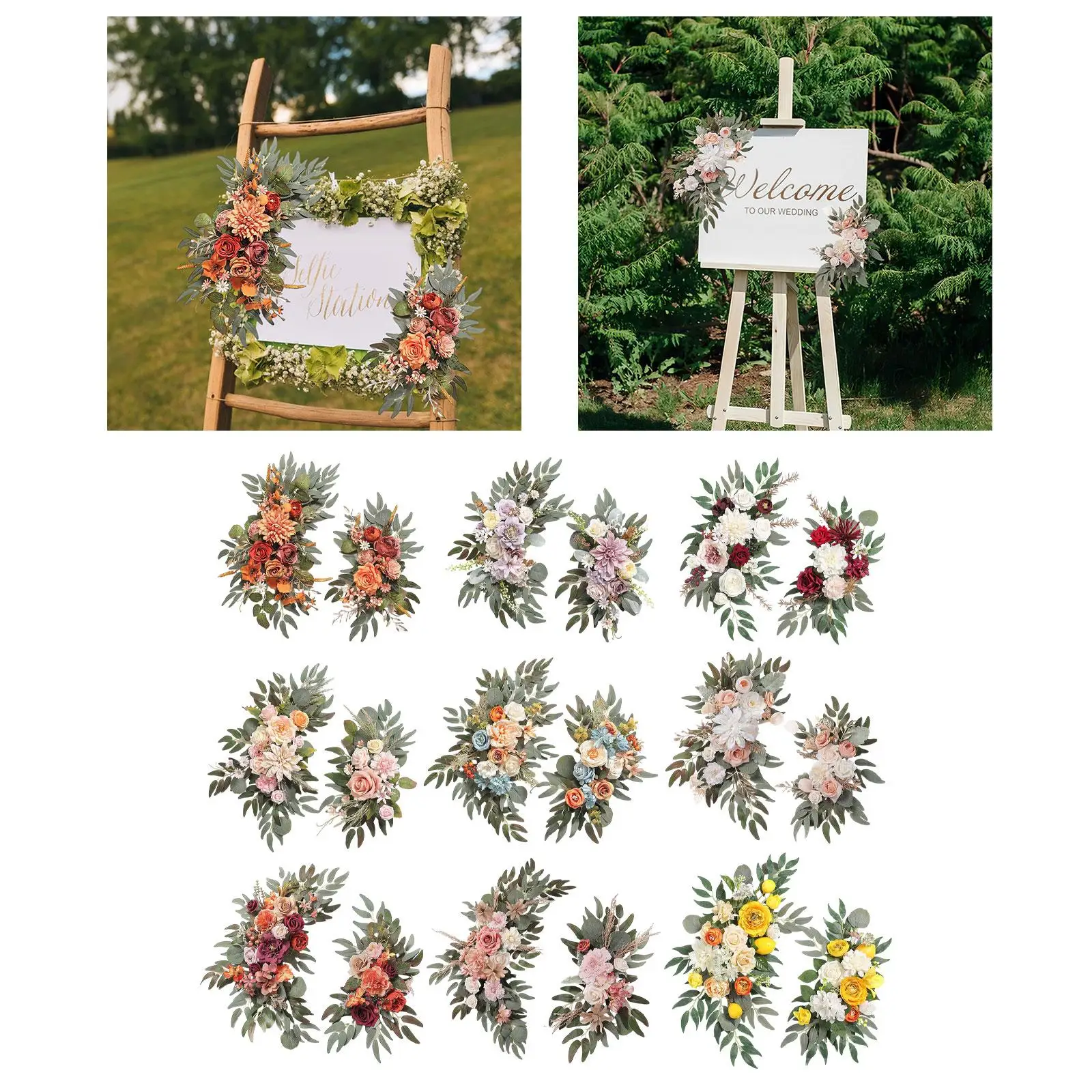 

2 шт. шелковые цветы искусственный цветок Swag центральная гирлянда свадебная арка венок цветочный фон для вечеринки свадебный автомобиль