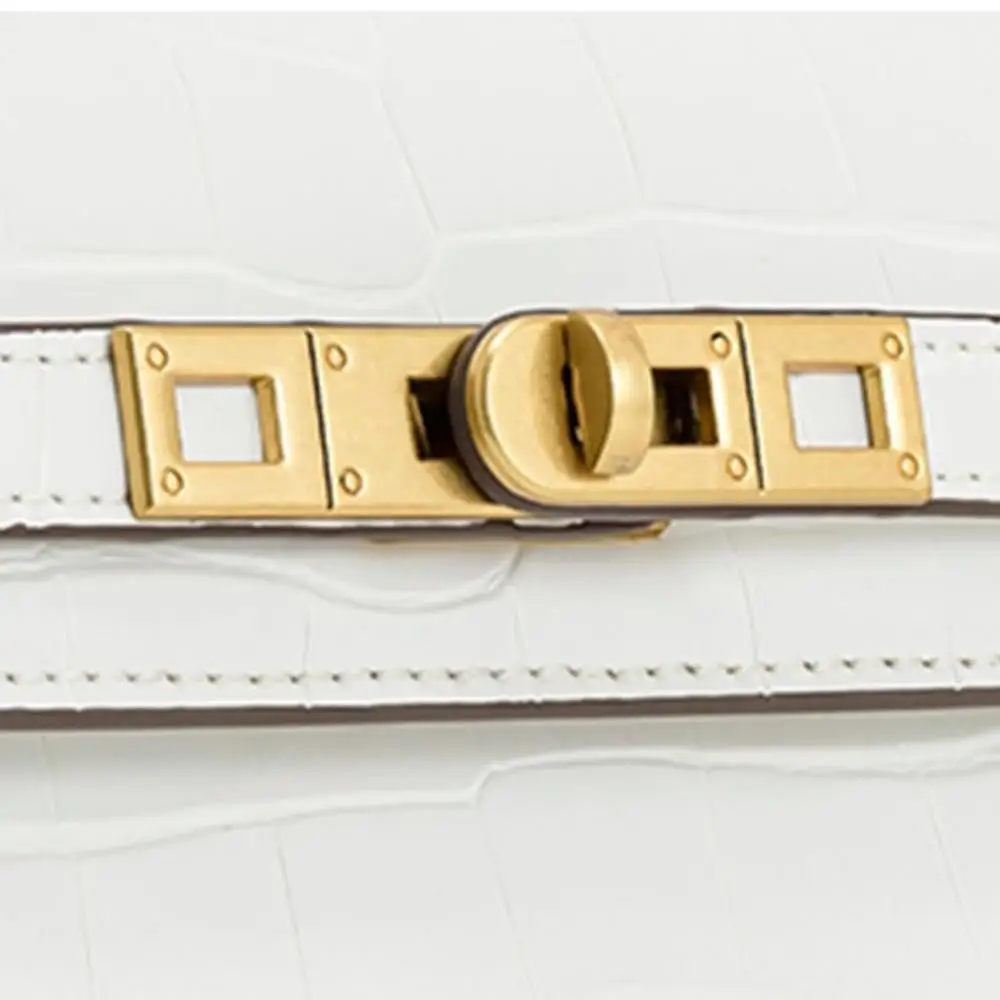 JWPEI نور التمساح طباعة كيلي حقيبة جديدة الراقية باليد حقيبة كروسبودي للنساء التمساح تنقش حقيبة تسوق جلدية أصلية