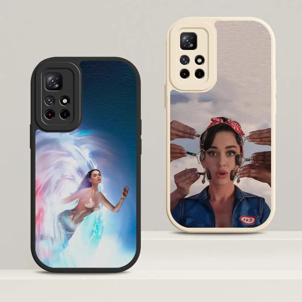 Singer K-Katy P-Perry MAISTO Phone Case Lambskin Case For Xiaomi Redmi 8 11 12 T Pro 10 11 12 Poco 11i 12X Ultra