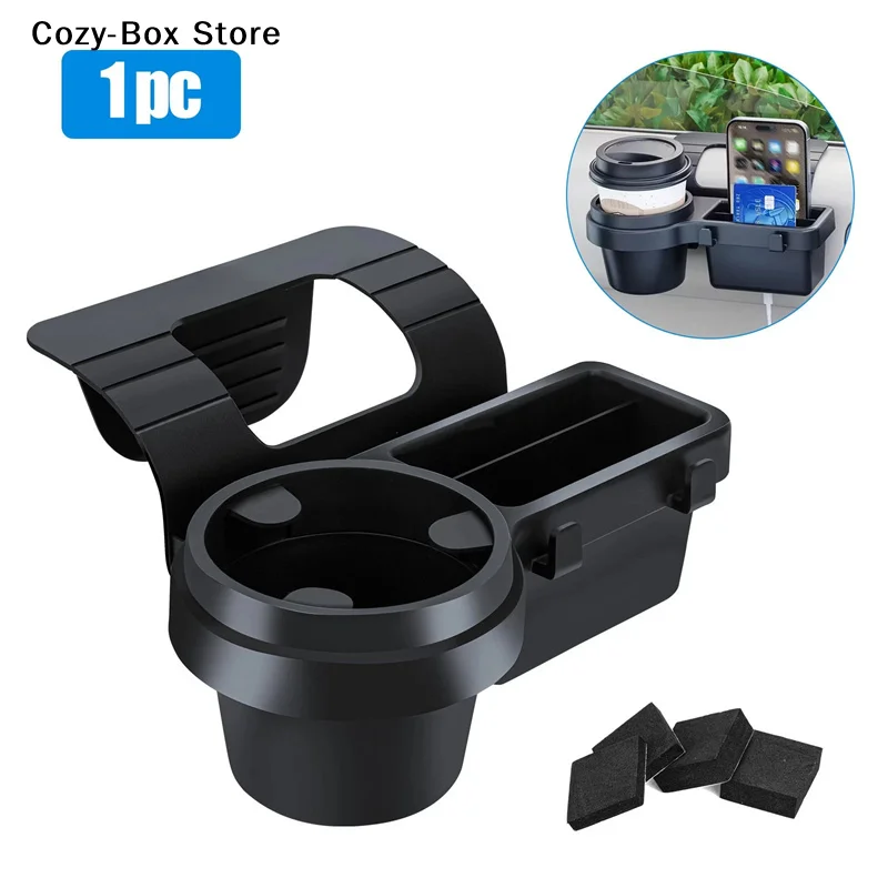[ZY]Car Cup Stand Phone Holder Mount Tray Side Door Window Storage  Pocket Hanging Storage Rack With Auto Interior Accessories