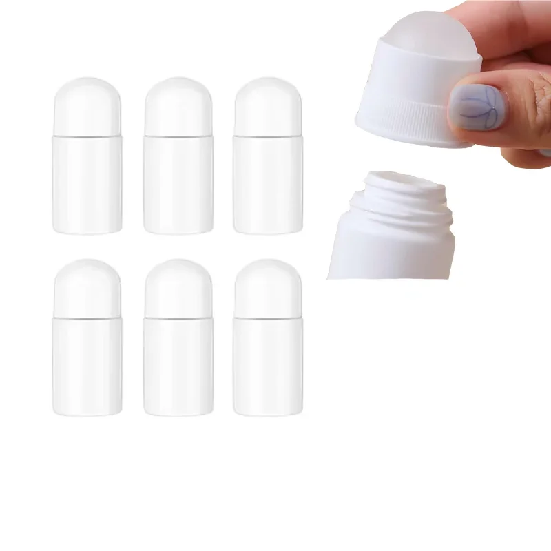 30Pcs 30ml/50ml/60ml Plastic Bottles Empty Refillable Rollerball Bottle for DIY Deodorant Essential Oils Perfume Cosmetics