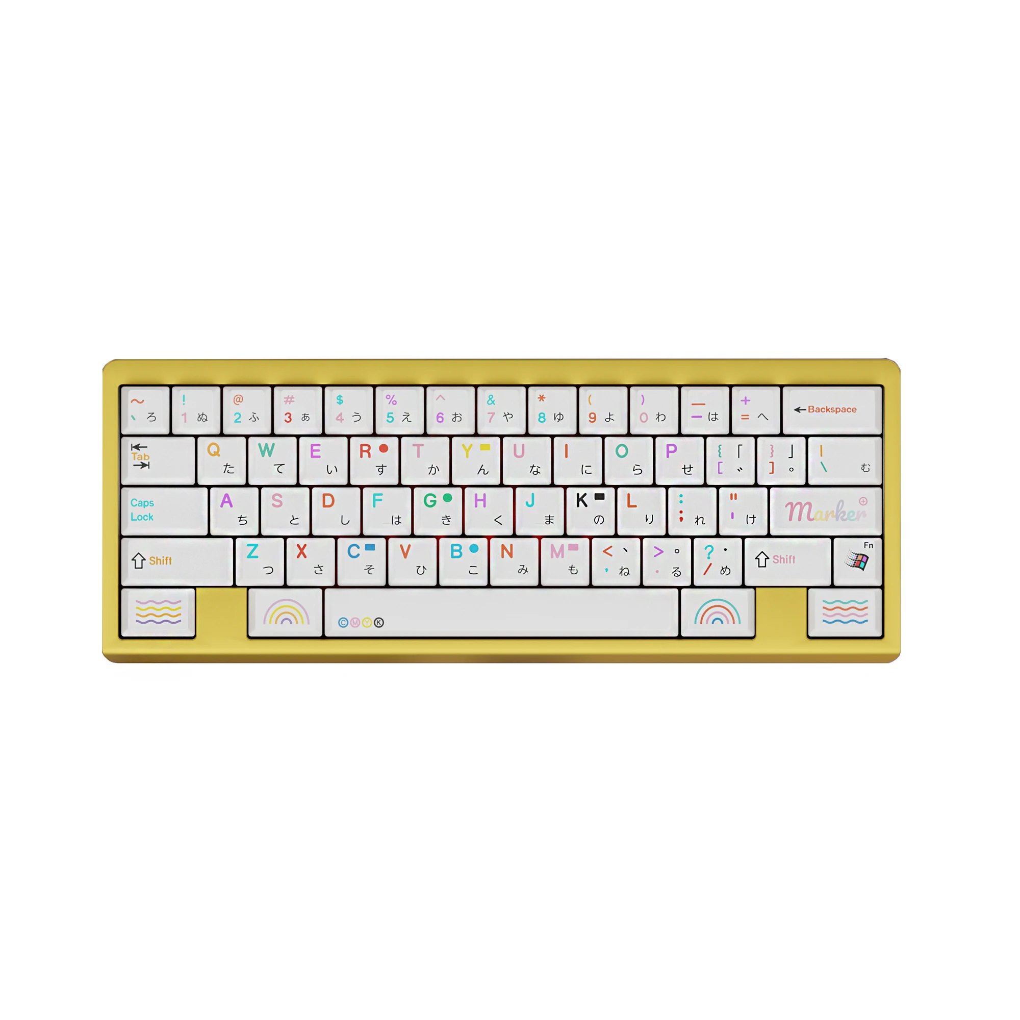 

YMDK 135 Keys PBT Minimalism Marker Theme Dye Sublimation Japanese Keycaps Set for Cherry Gateron MX Switches Keyboards
