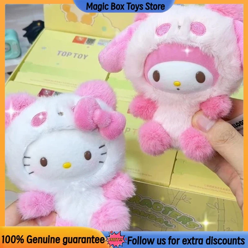 TOPTOY Sanrio Family Bunte Panda-Serie Blind Box Niedliche Vinyl-Puppe Trendiges Sammlerstück Desktop-Ornament Überraschungs-Geburtstagsgeschenk