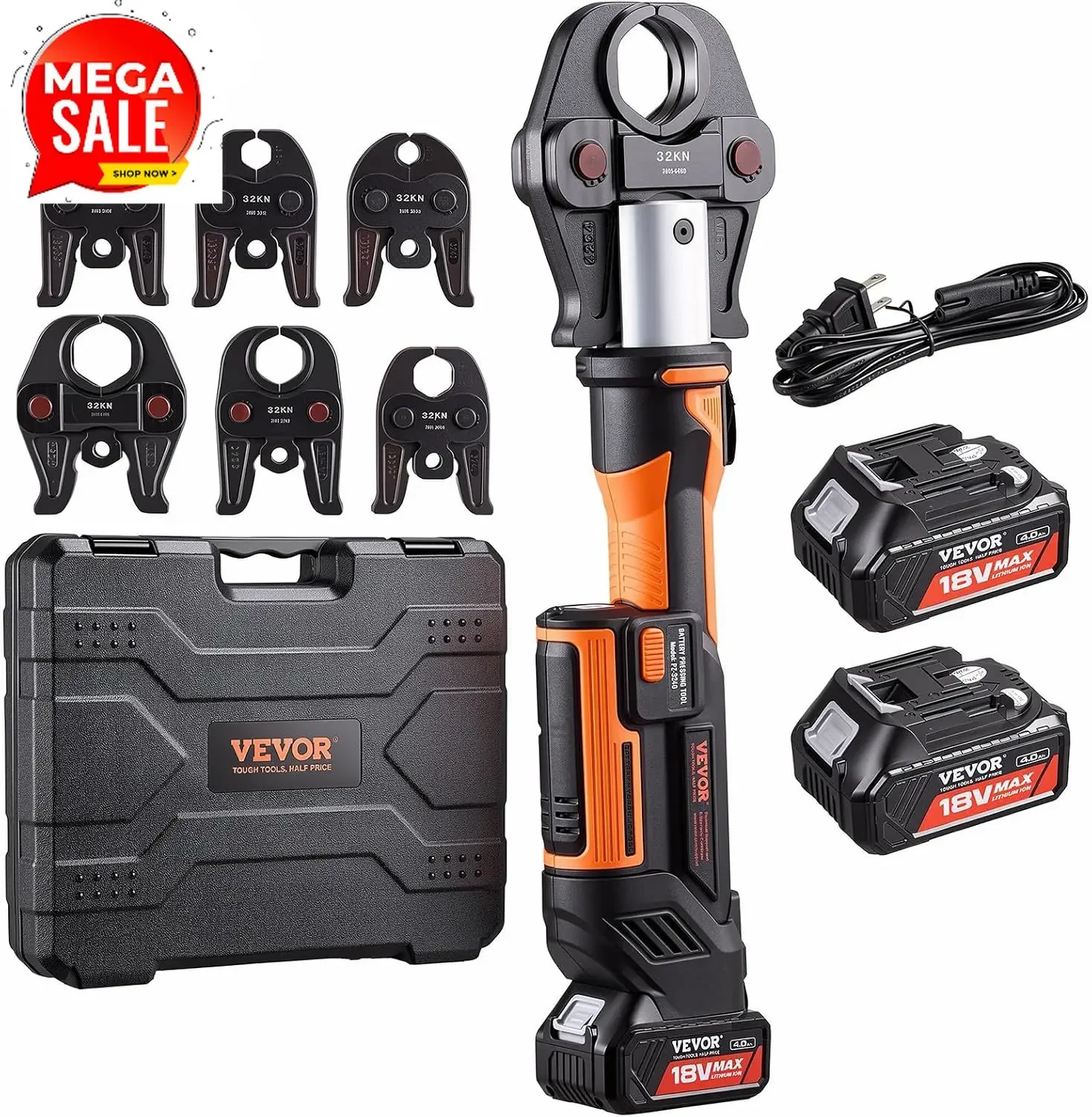 Press Tool 18V Electric Pipe Crimping Tool for 1/2