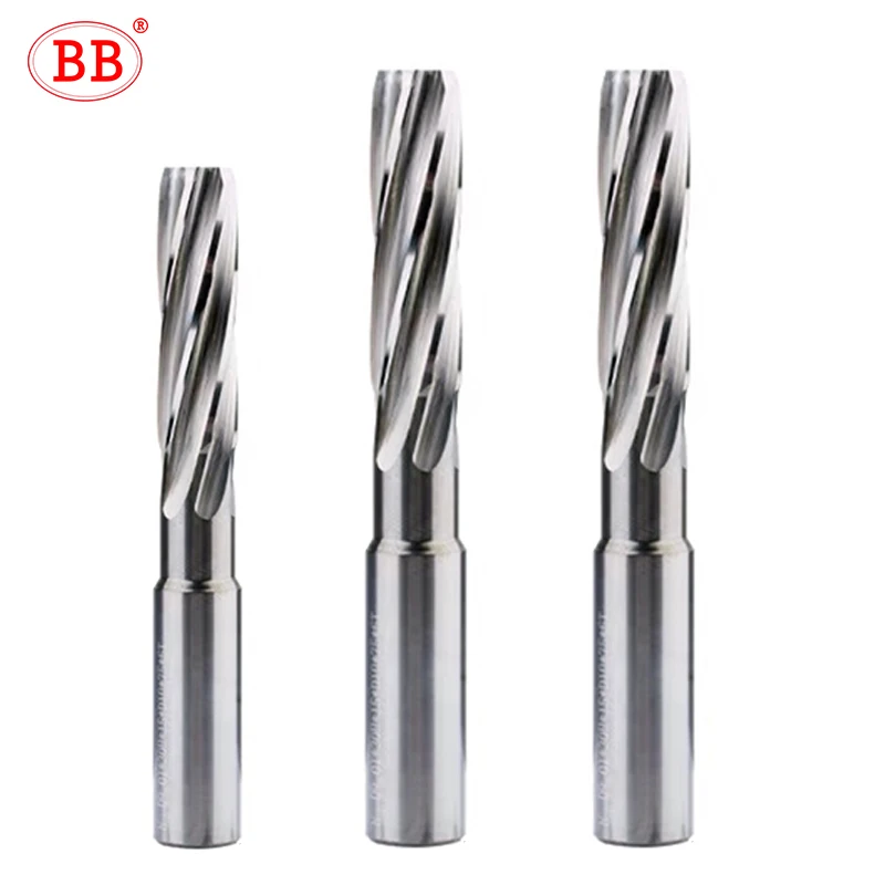 Rozwiertak BB 1-12mm z węglika spiekanego, spiralny, CNC, PRO, z zewnętrznym chłodzeniem do aluminium