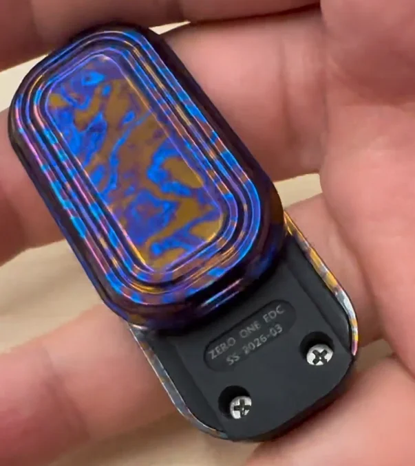 Used EDC Zircuti&Timascus Shell+Zircuti Inner Tank Fidget Slider Decompression Toy