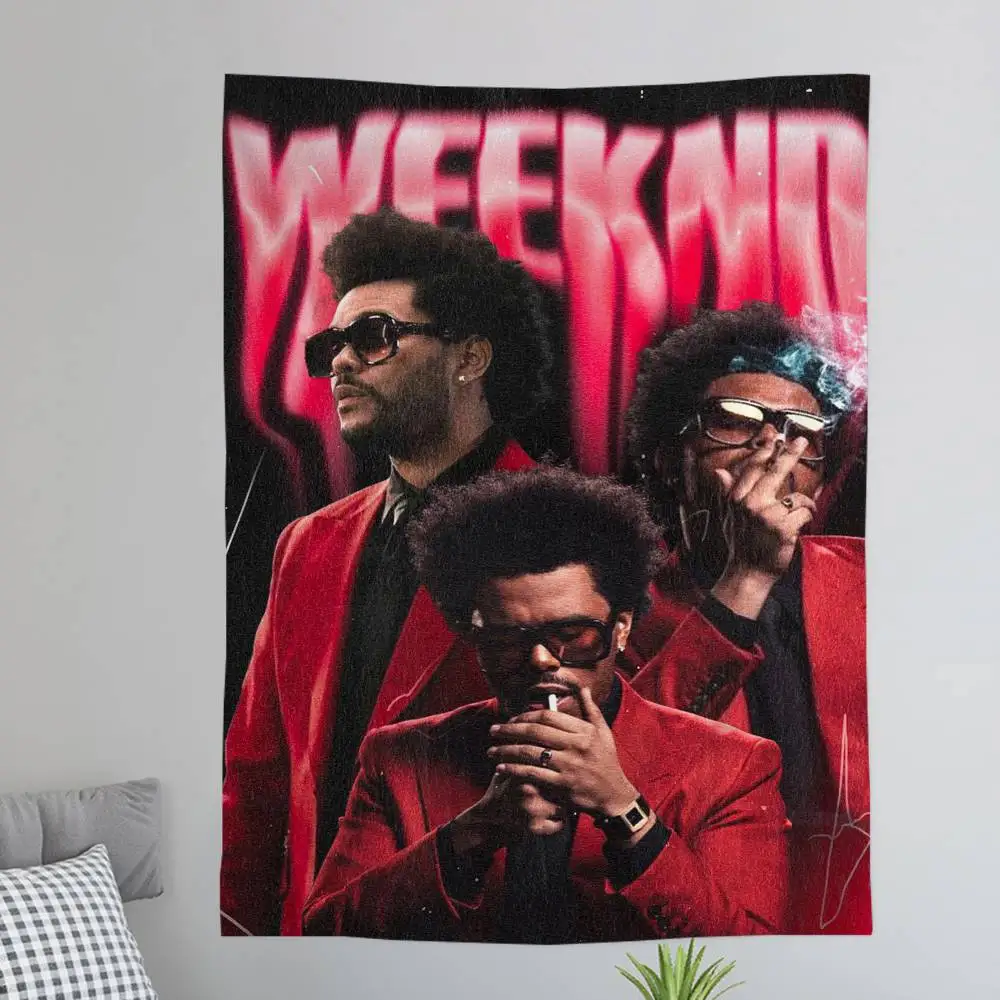 The Weeknd Pop Rap Hip Hop Singer Hanging Bohemian Tapestry Bohemian Wall Tapestries Mandala Cheap Hippie Wall Hanging