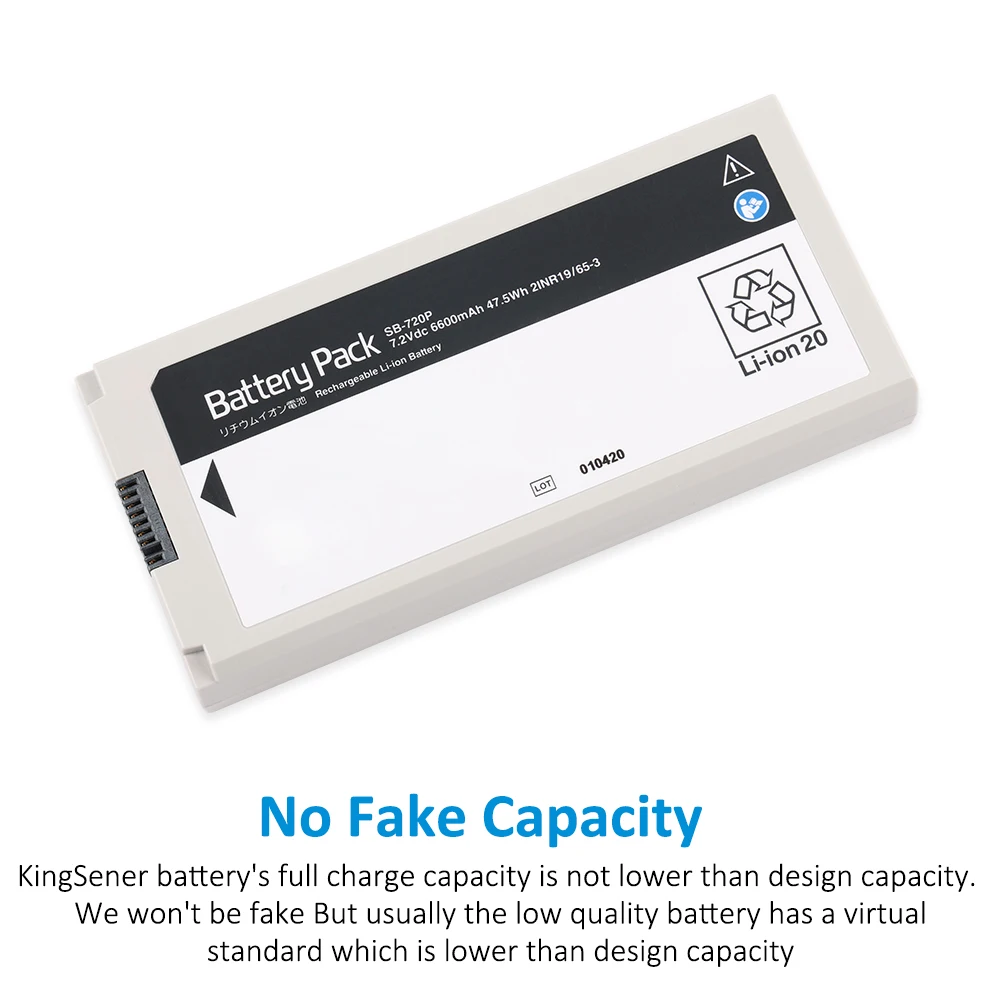 KingSener SB-720P Replacement Battery For Lifescope SVM-7200 Vital Signs Monito 7.2VDC 6600mAh 47.5WH