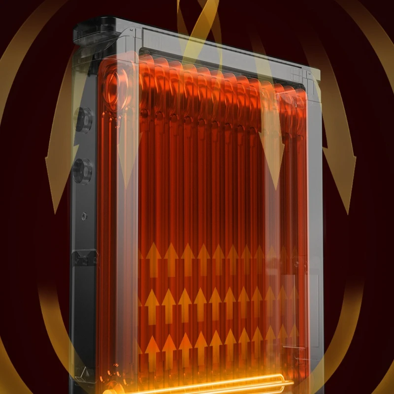 سخان مشعاع مملوء بالزيت، سخان منزلي موفر للطاقة بقدرة 2000 وات مع حماية من الحرارة الزائدة والأطراف، تسخين هادئ، رف تجفيف