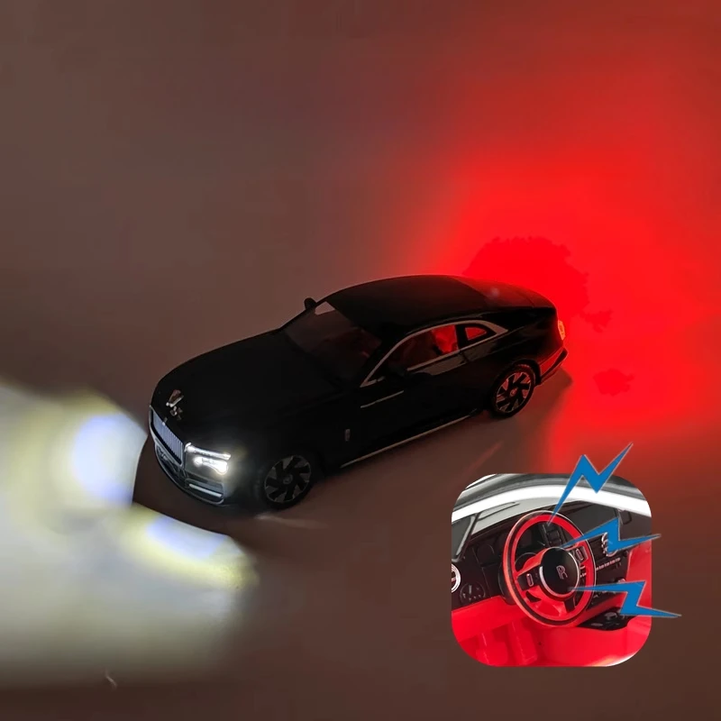 1:24 1:24 Rolls-Royce SPECTRE alliage moulé sous pression modèle de voiture jouet Limousine retirer son lumière avancée jouets décoratifs pour garçon cadeau