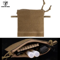 Tactical Admin Pouch Small Pocket Hook And Loop Pouches Organizer Zipper Closure Bag Insert Chest Rig Hunting Vest Accessories